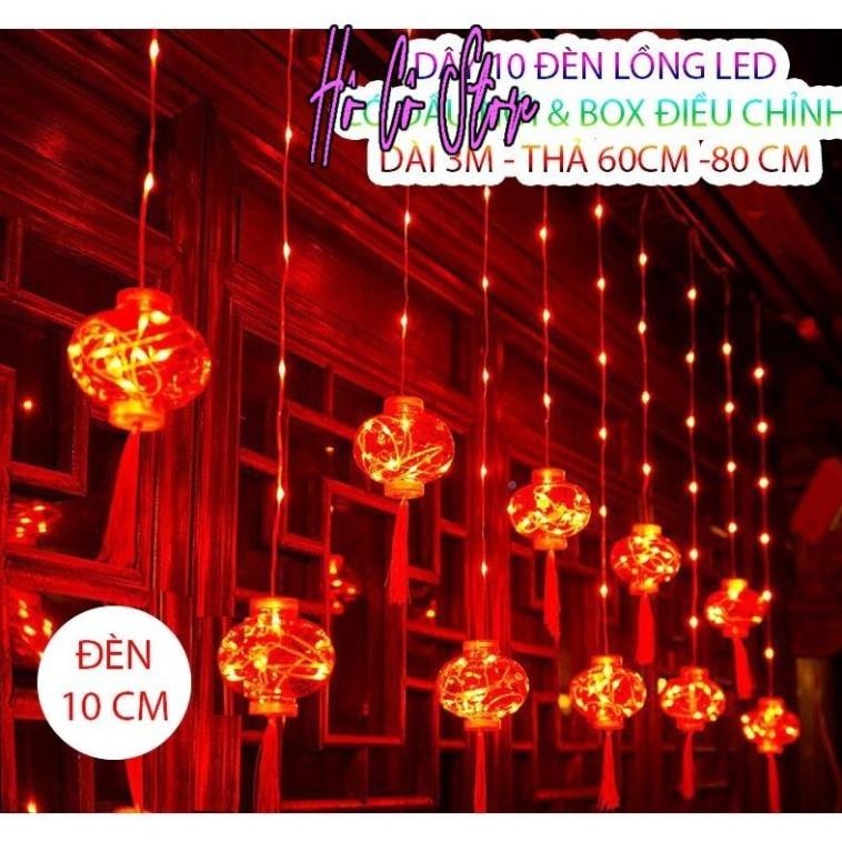 Tet 裝飾 LED 燈閃爍紅籠球形新年幸運錢,電線 10 3M 長 LED 燈籠帶連接器