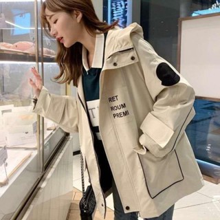 《現貨下單》工裝外套女春秋季韓版寬鬆BF2023初秋新款潮百搭森系風衣學生胖MM