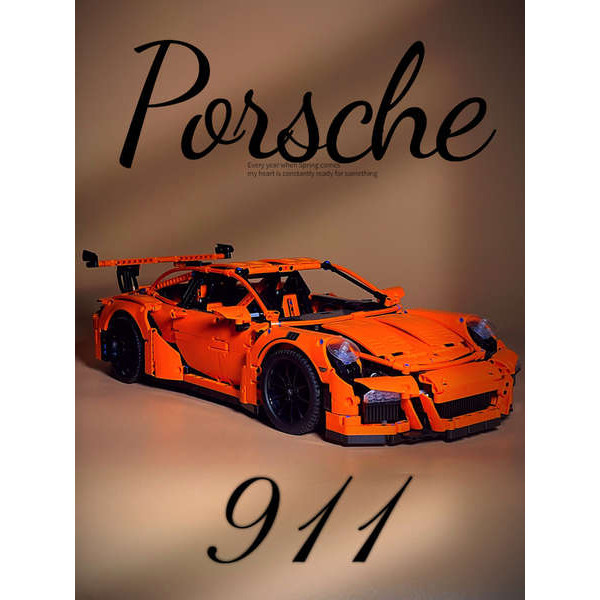 適用樂高保時捷911GT3RS積木跑車42056高難度機械組汽車拼裝玩具