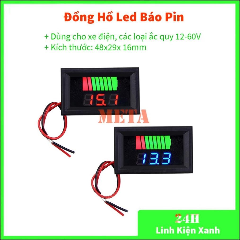 用於電動車的 Led 儀表電池指示燈,用於 12-60V 電池的電池報警電壓表 - 電動汽車電池儀表