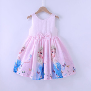 24新品 促銷女童洋裝兒童裙子冰雪奇緣洋裝愛莎公主裙新款中大童裙子夏裝