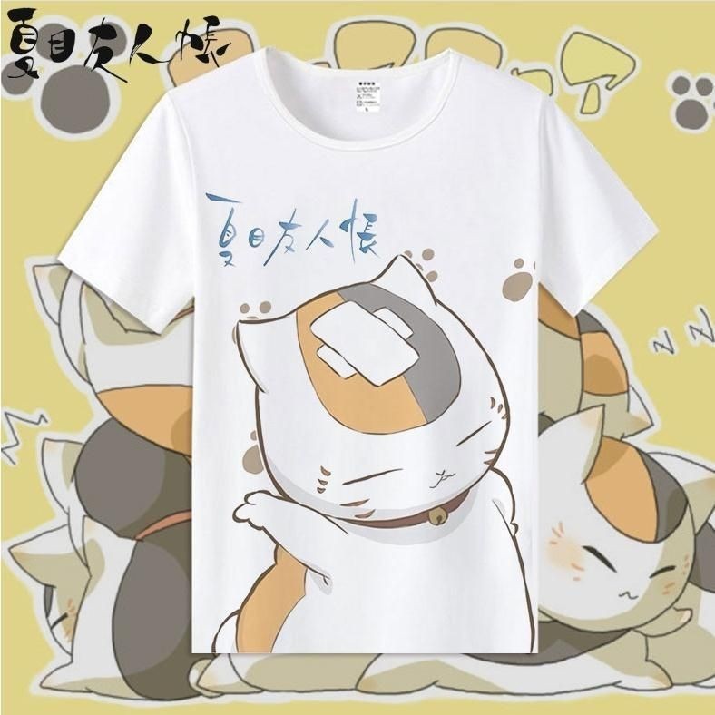Xiamu Yourenzhang T-shirt Cat Teacher Guizhi Japan夏目友人帳T恤貓咪老