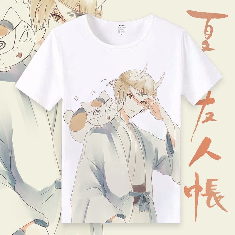 Xiamu Yourenzhang T-shirt Cat Teacher Guizhi Anime夏目友人帳T恤貓咪老