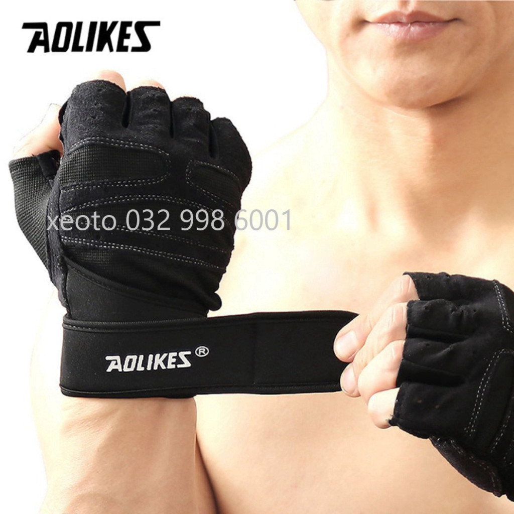 Aolikes 109 正品運動手套健身房瑜伽手套包裹在 Caro1 手腕保護中