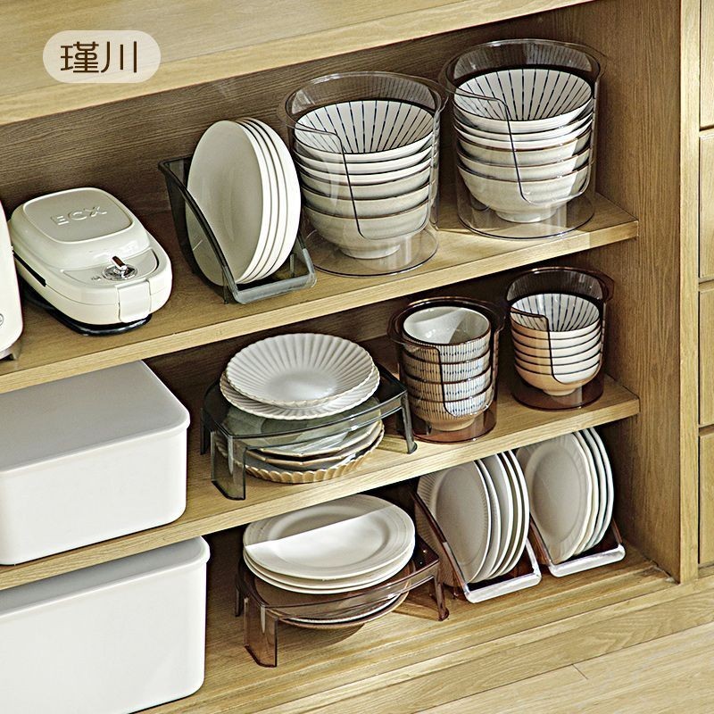 【12H現貨】廚房菜盤子收納盒 櫥櫃內置餐具碗盤架小型瀝碗架碗碟收納架