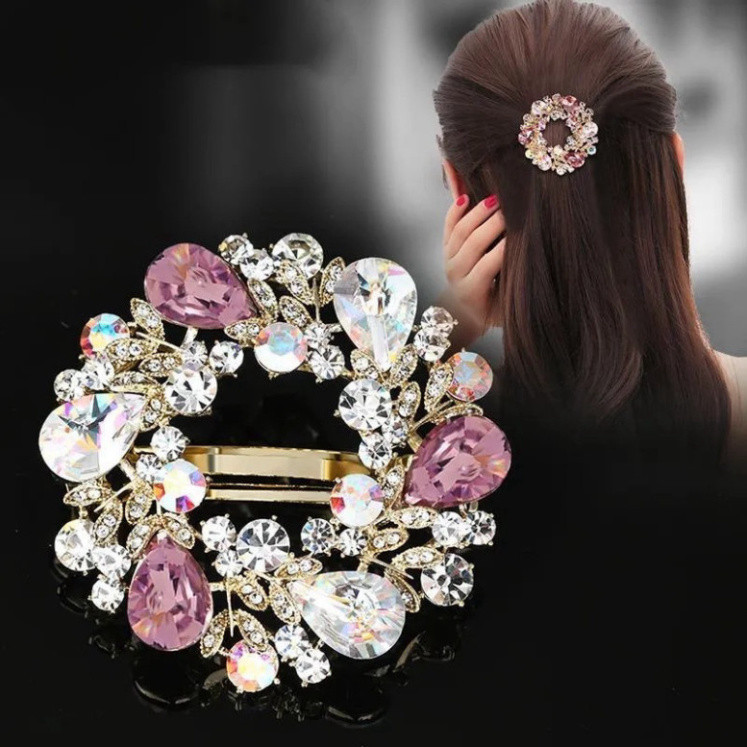 水晶夾和珍珠韓式優雅奢華時尚女款多款