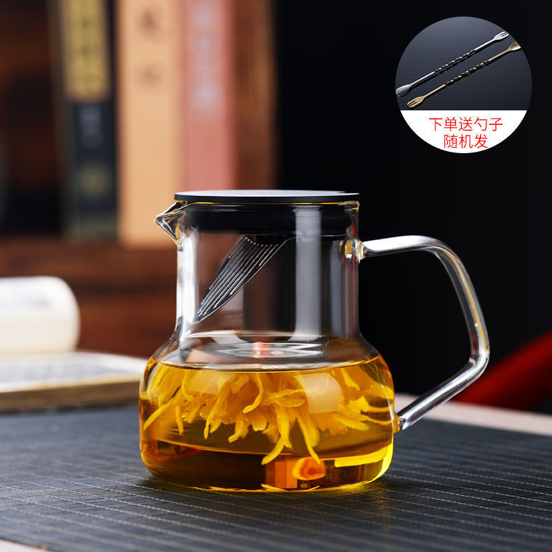 壺 歐式耐熱玻璃 花茶壺 水果壺 家用 帶過濾涼水壺 咖啡 飲料壺 可加熱茶壺