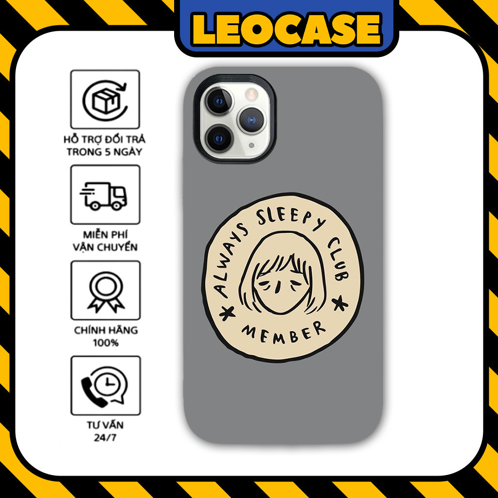 Leocase Always Sleepy Club Member 高級矽膠 iPhone 手機殼適用於 iPhone