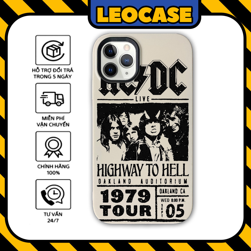 Leocase ACDC 搖滾樂隊 Highway to Hell Premium 矽膠 iPhone 手機殼適用於 i