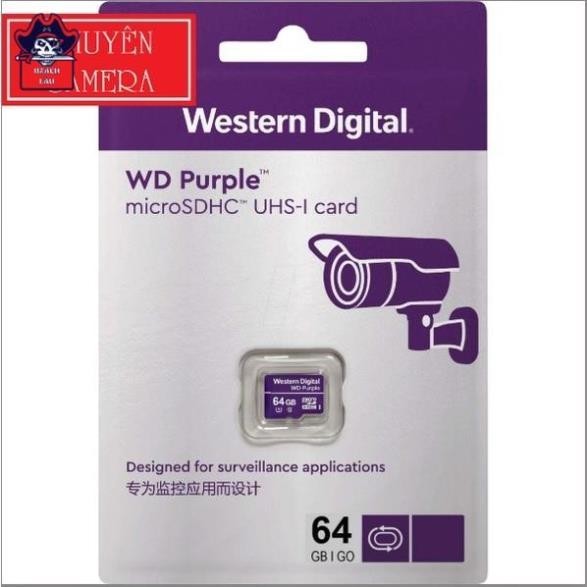 Microsd 64G / 128G 西部數據紫盒 Class10 U3 100MB /s 存儲卡公司。 推薦用於相機。