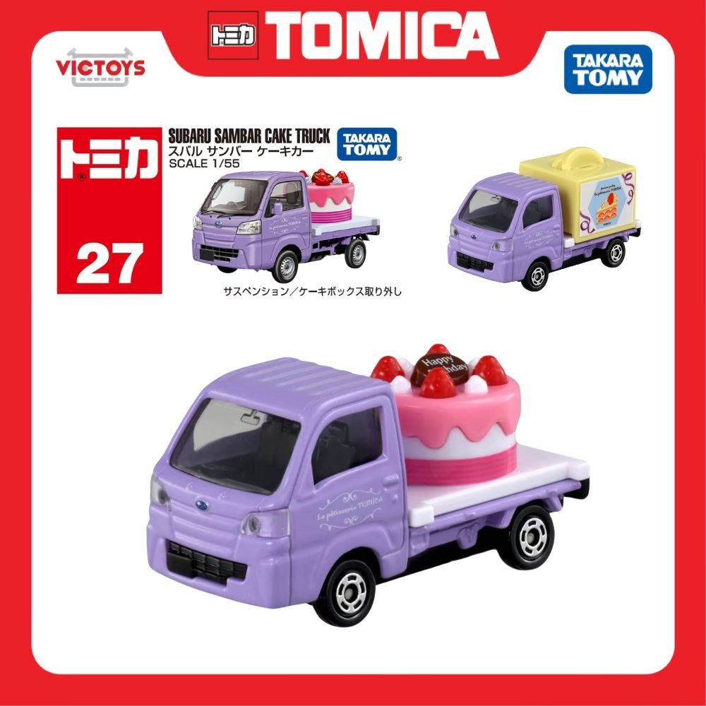 Tomica 模型車 No.27-14 SUBARU SAMBAR CAKE Tuck [生日禮物] 228431 Fu