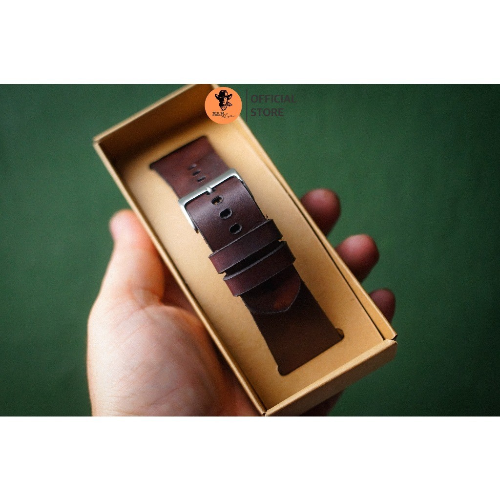 Skagen 棕色牛皮工藝錶帶 - RAM 皮革手錶