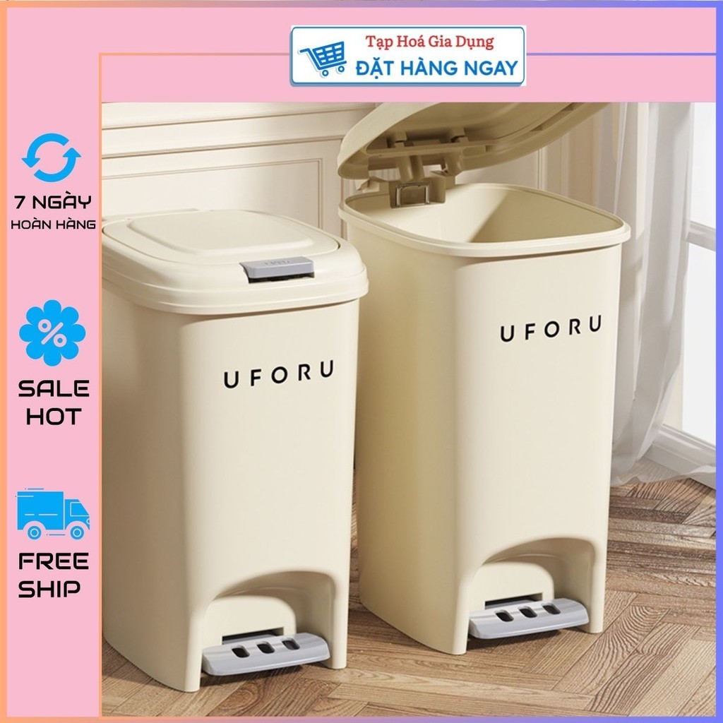 Smart UFORU 2 合 1 UFORU 開蓋垃圾桶適用於客廳、廚房。藍精靈