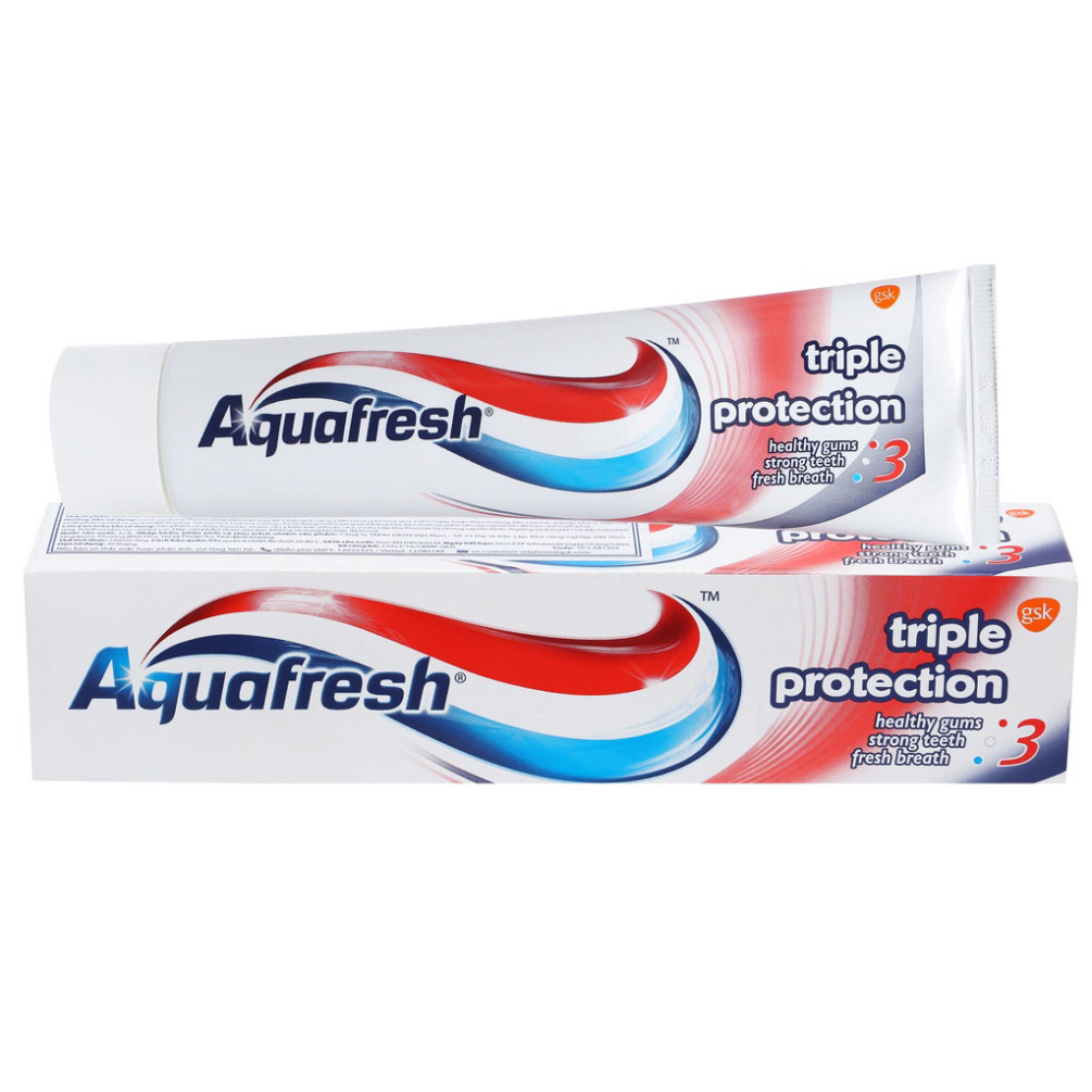 正品 Aquafresh 三重保護牙膏 100ml-紅色條紋