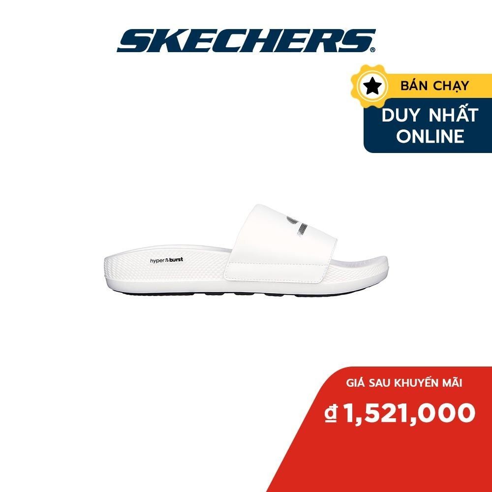 Skechers 男士日常橫帶拖鞋,適合學校工作的學校-GO Hyper Slide 229133- Wbk