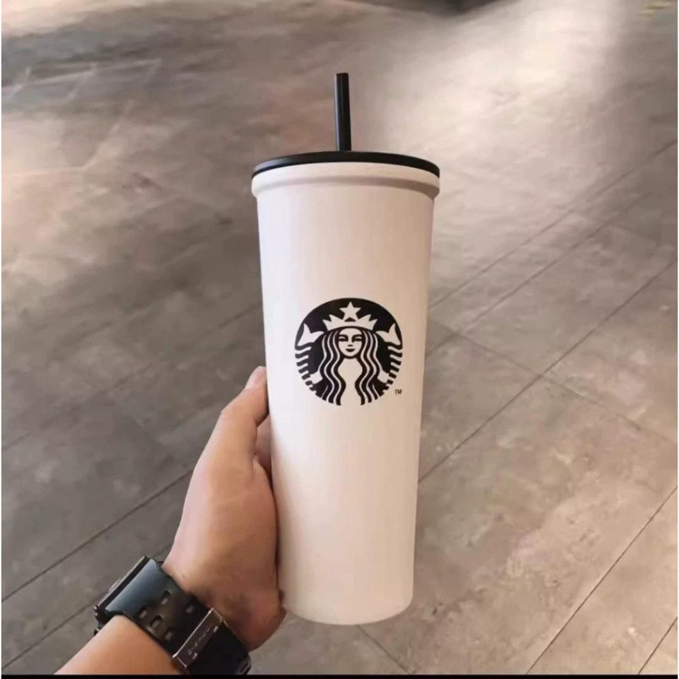 Starbucks Thermos Cup With 不銹鋼吸管 304 500ml / 750ml 2 層保溫 6-8