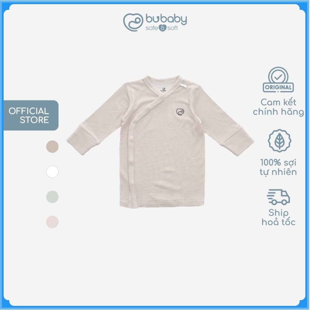 (0-3M) 2 件套嬰兒長袖交叉袖襯衫 - BuBaby Siro BSR310801