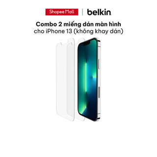 適用於 iPhone 13 的 Combo 2 Belkin 屏幕貼紙(不帶貼紙托盤)- 沒有