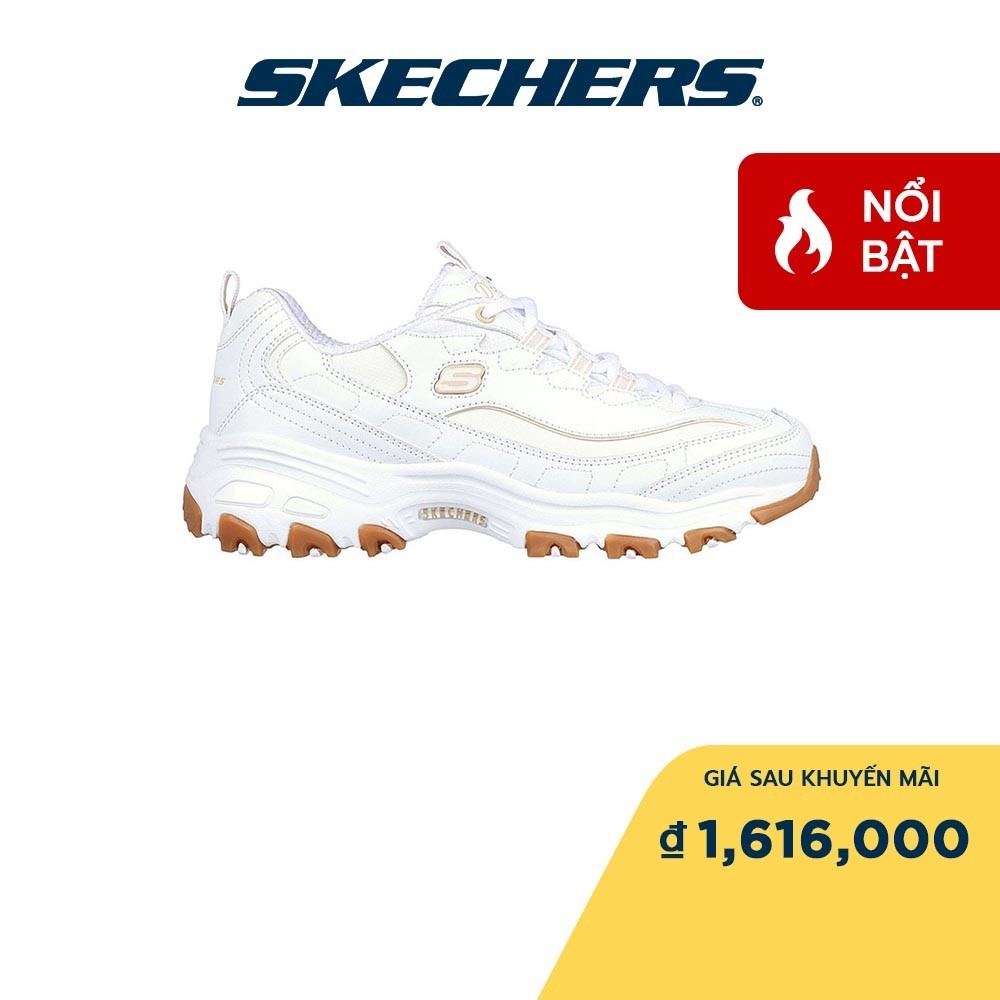Skechers Sport D'Lites 女式好中性風冷記憶泡沫運動鞋 149807-白色 -白色