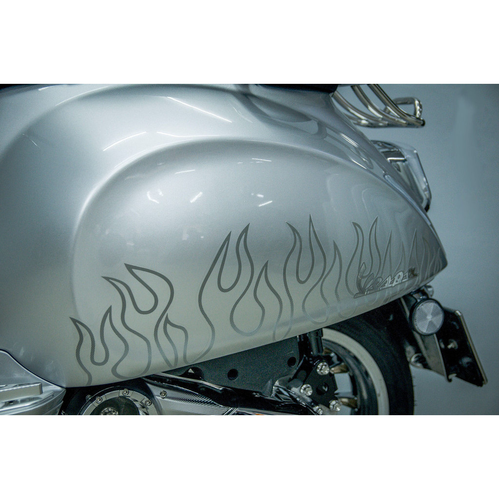 Vespa Sprint Style Justin Bieber 火銀灰色可拆卸郵票,鋒利印刷,3 層不褪色 CM001