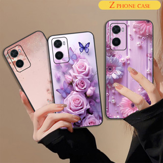 Oppo A57 4G 2022 / A77 5G / A77S 手機殼帶精美花卉印花 Z 手機殼