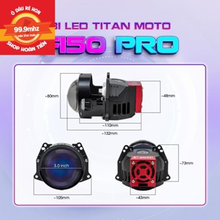 Titan Moto F150 Pro 方形 LED 頭燈雙散熱器 LED 頭燈,高品質燈