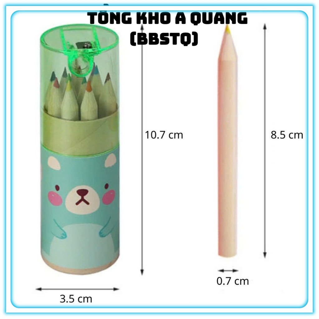 方便的繪圖練習工具箱 - 12 支彩色筆可愛的學習配件有助於兒童練習著色,12 種顏色的可愛彩色鉛筆