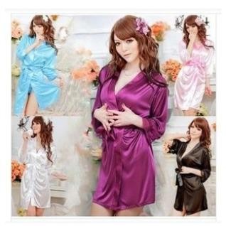 性感和服式緞面睡衣居家睡眠 AC02 性感女式睡衣性感透氣長袍