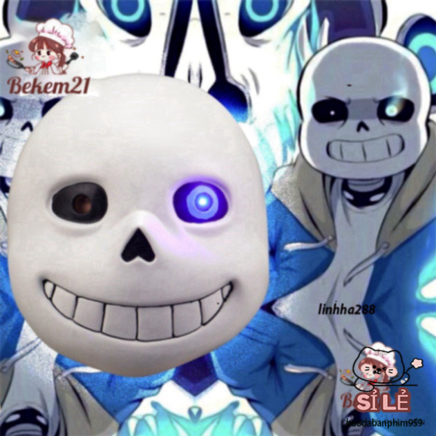 Papyrus Cosplay 面具 - 根據 Sans 遊戲角色從 Undertale 傳說中的獨特萬聖節配件