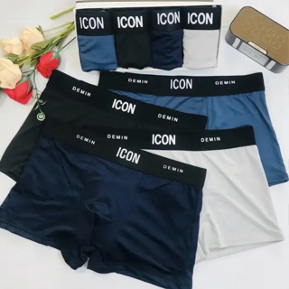 4 盒裝男士內衣,ICON 平角褲,柔軟,柔軟,涼爽,吸汗