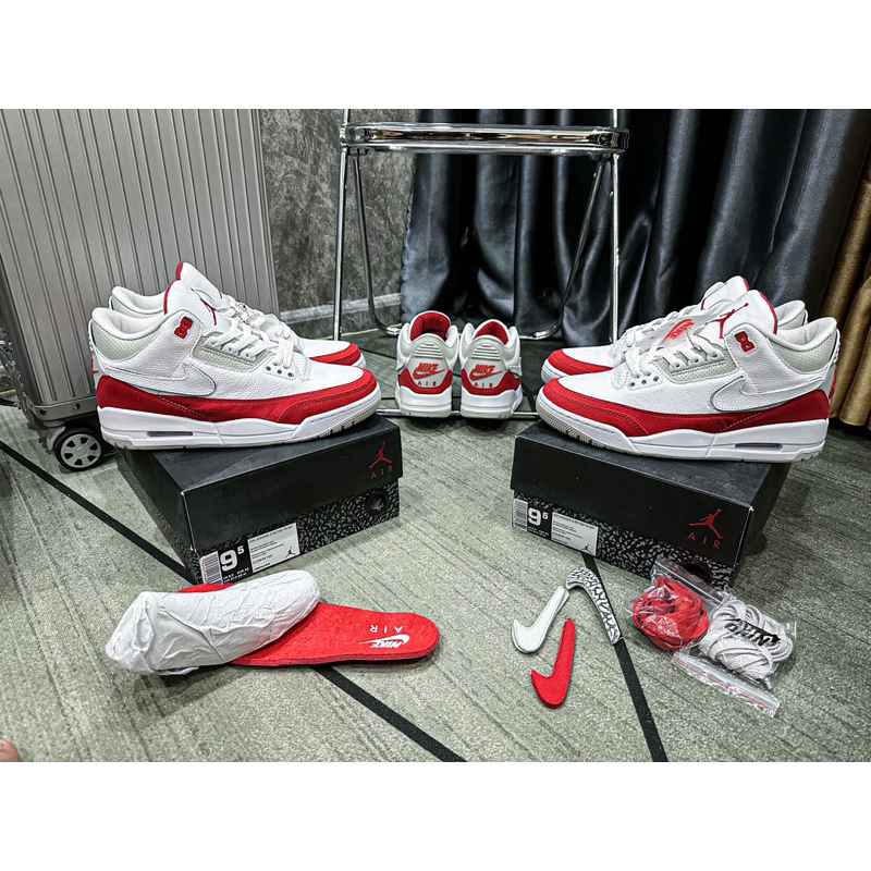[AGsneaker] Premium Jordan3 Tinker 白色紅色高領運動鞋