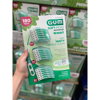 [Bill Usa] Gum Soft Picks 高級薄荷 180 植物牙籤套裝