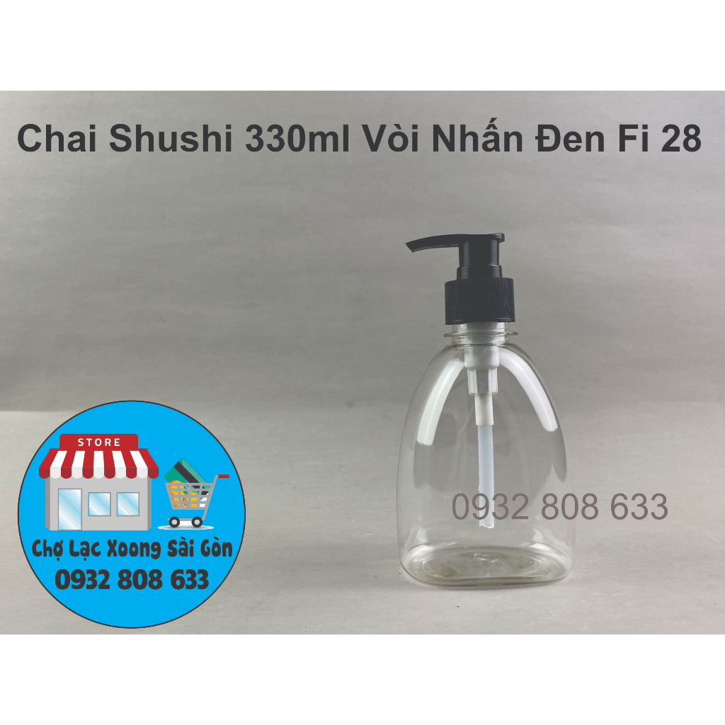 Shushi 塑料瓶 330ml MP 黑色水龍頭 Fi 28