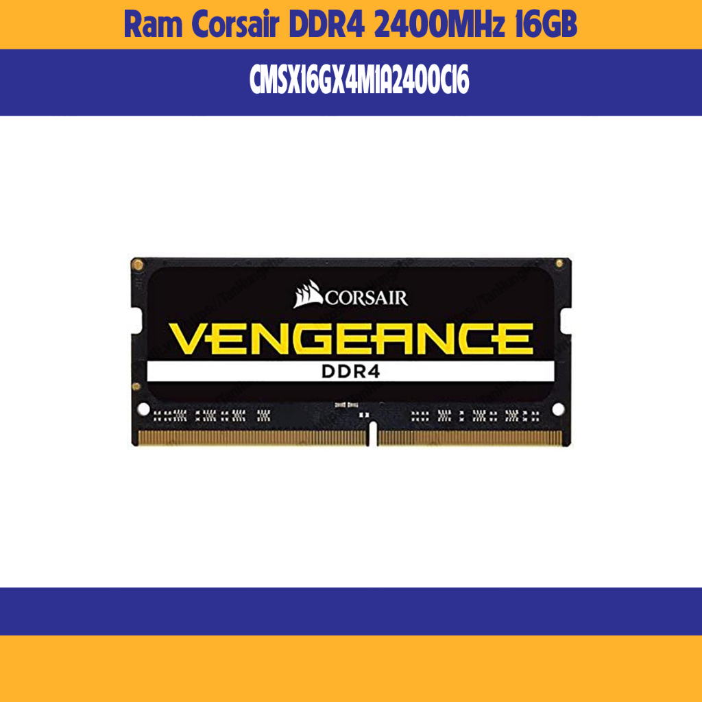 海盜船 DDR4 筆記本電腦內存,2400MHz 16GB SODIMM,CL16 CMSX16GX4M1A2400C1
