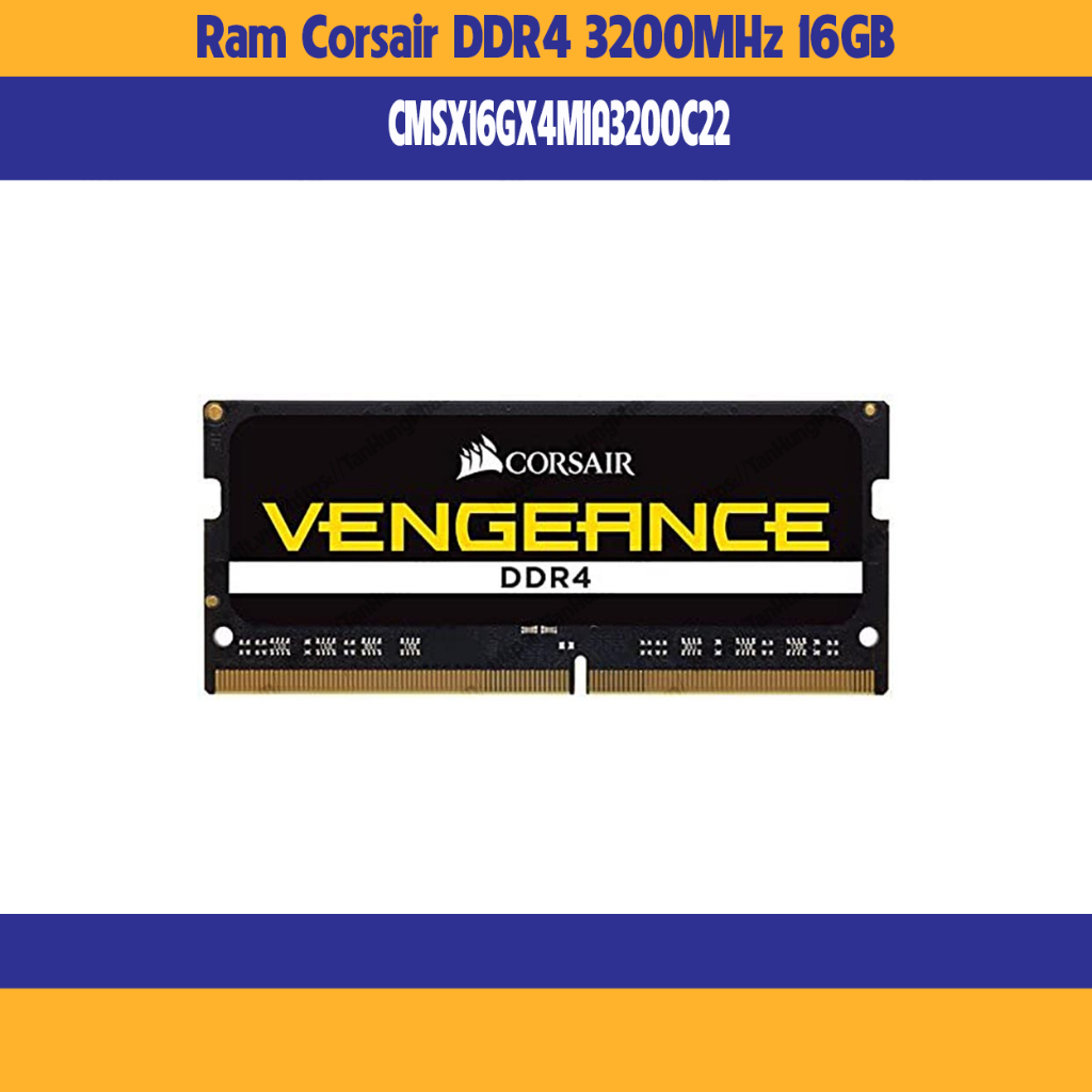 Corsair DDR4 筆記本電腦內存,3200MHz 16GB 1x16GB SODIMM,黑色 PCB,1.2V