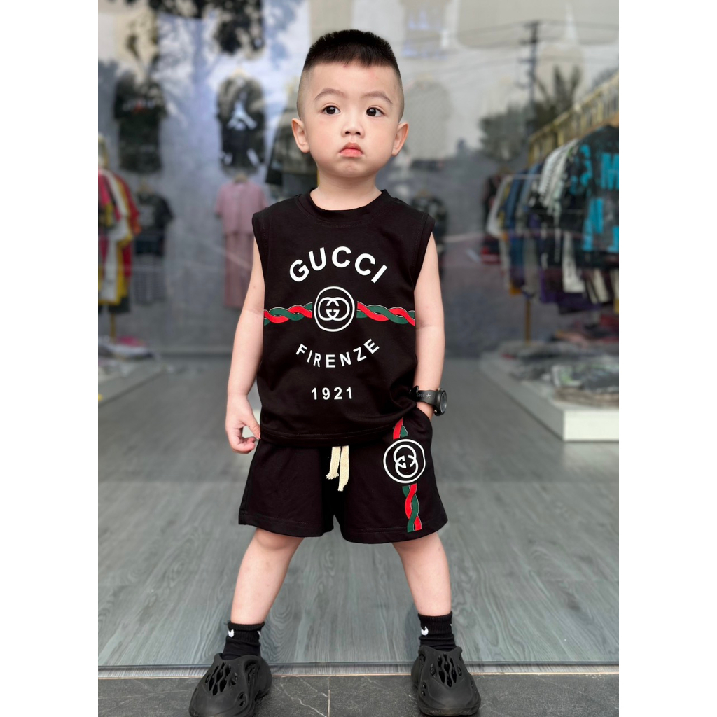 男孩背心 Gucci 衣服套裝 100% 彈性、涼爽、吸汗 HOBI KIDS