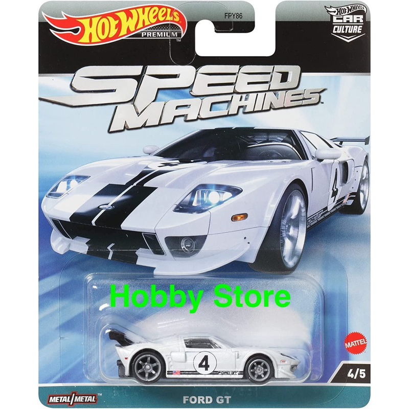 Hobby Store 風火輪高級速度機器福特 GT 白色模型車