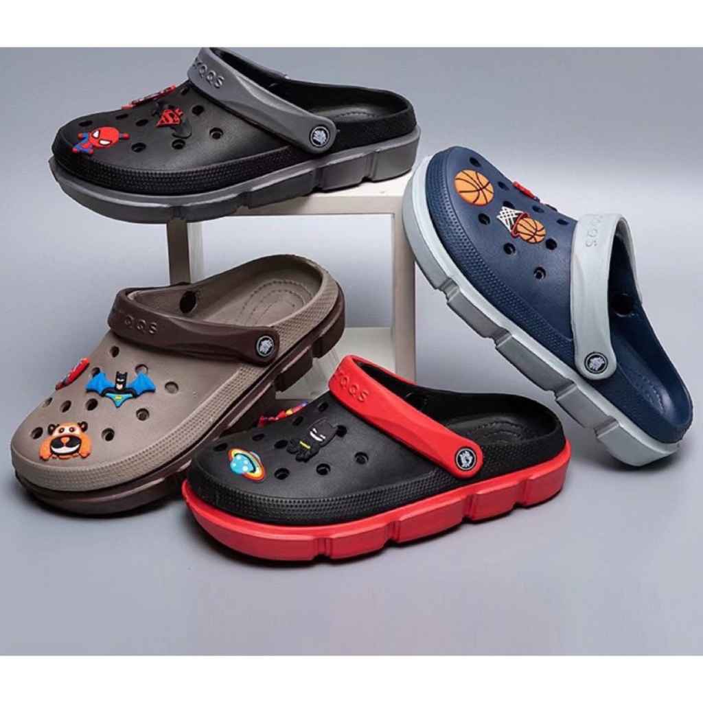 Crocs 高品質雨拖鞋帶可愛隨機貼紙男女款(代碼 508)