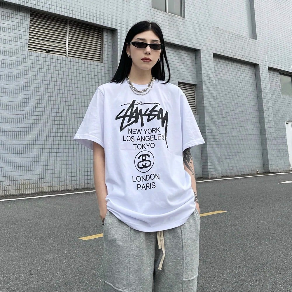 [正品] STUSSY T 恤 - STUSSY WORLD TOUR - 白色