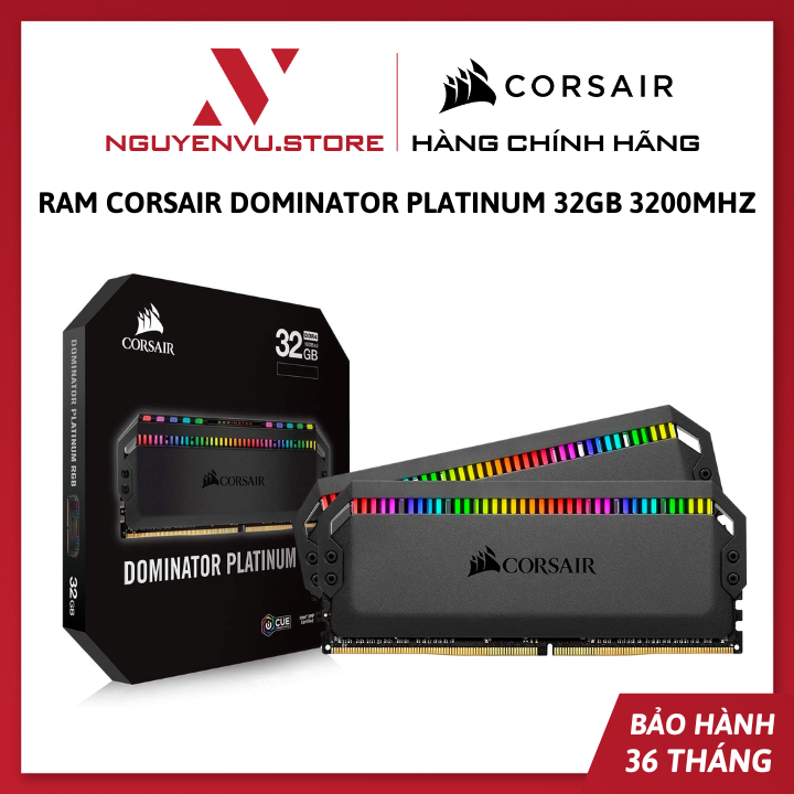 Corsair Dominator Platinum 32Gb (16x2) 3200Mhz DDR4 Ram - RG