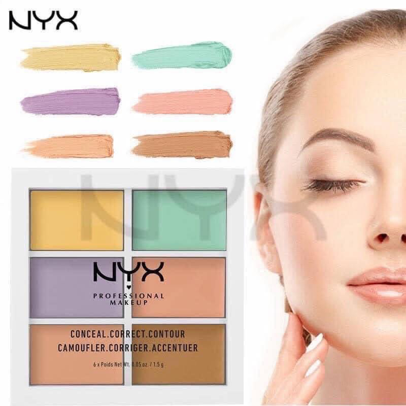 6 格 NYX 色彩校正調色板霜遮瑕膏