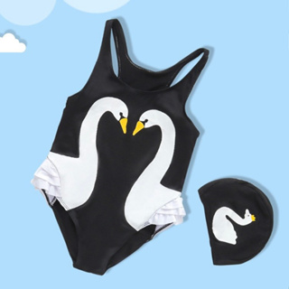 黑天鵝連體泳衣比基尼女款高檔廣州泳裝