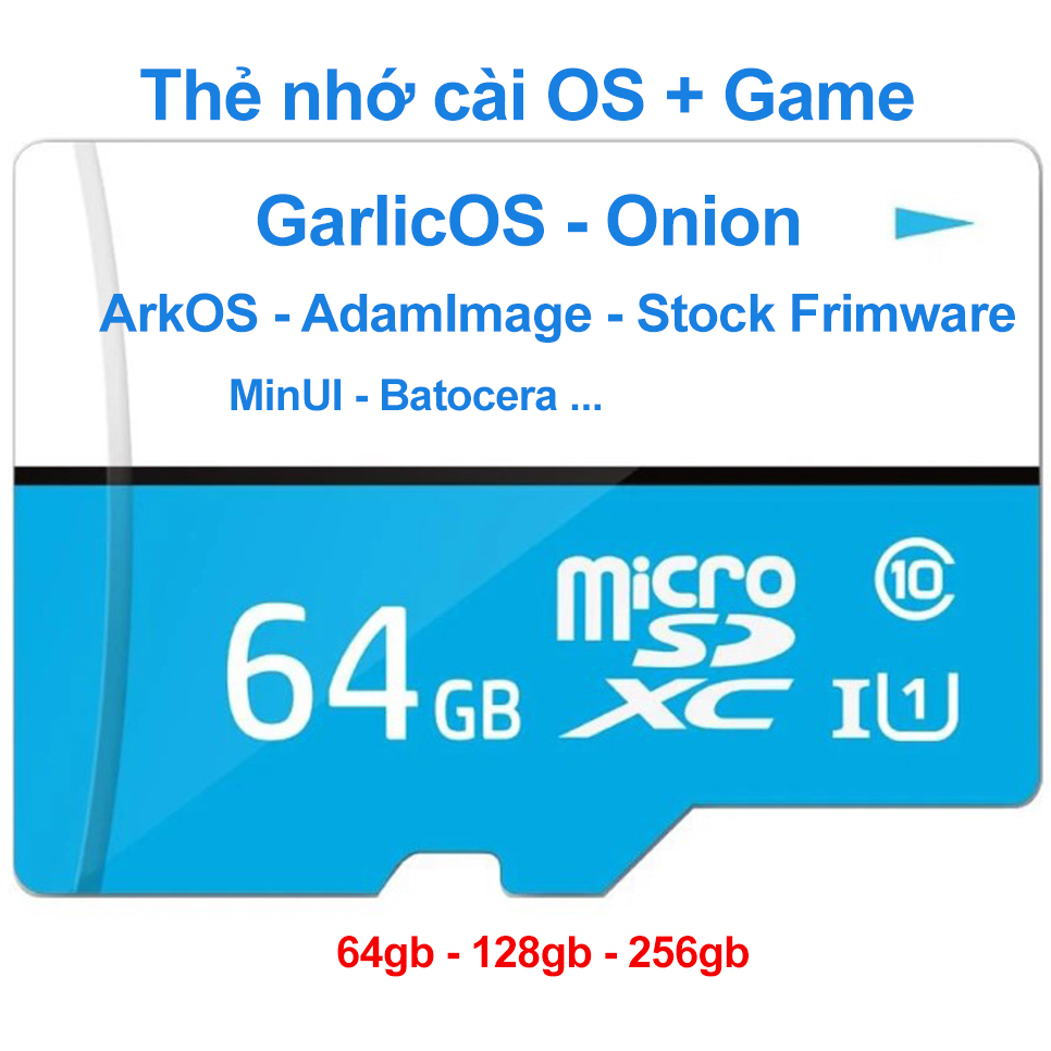 64gb 128g 存儲卡完整遊戲預設 GarlicOs MinUI RG35xx 或 Miyoo ArkOs Adam