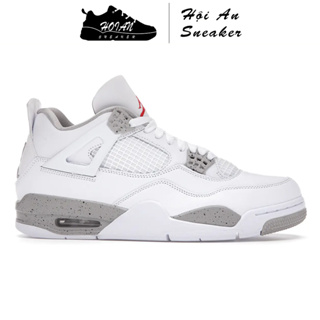 Jordan 4 白色奧利奧灰色和白色中性運動鞋