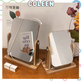 高品質轉盤木製化妝鏡,簡約風格