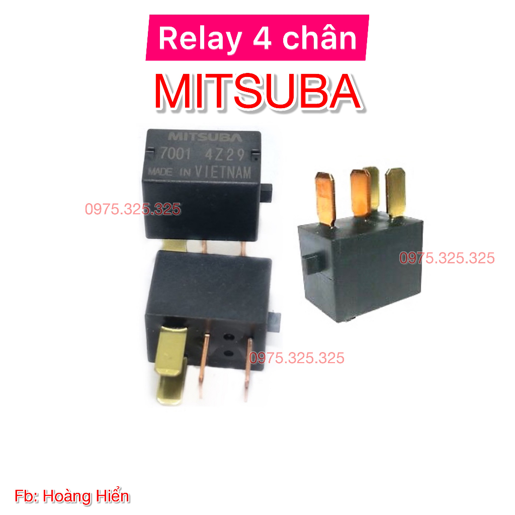 Mitsuba 4 針繼電器黑色,矮人 - 4 針防水電池,如 Nais Bosch Omron Seido 繼電器電裝