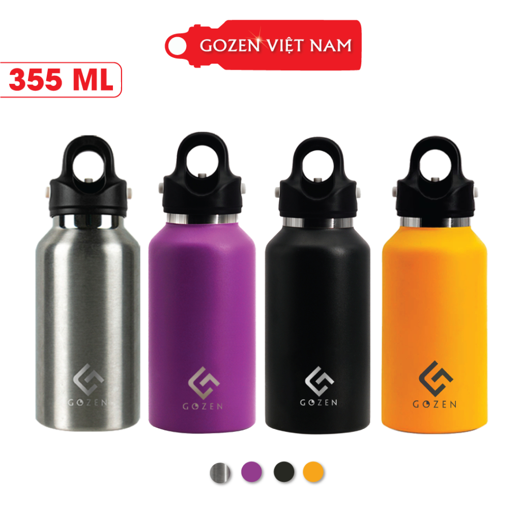 Gozen 355ML 普通尺寸美國 Revomax 技術保溫瓶,304-316 不銹鋼。 保溫 18 小時 - 36