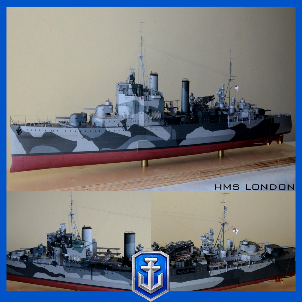皇家英國海軍艦隊紙模型 HMS LONDON