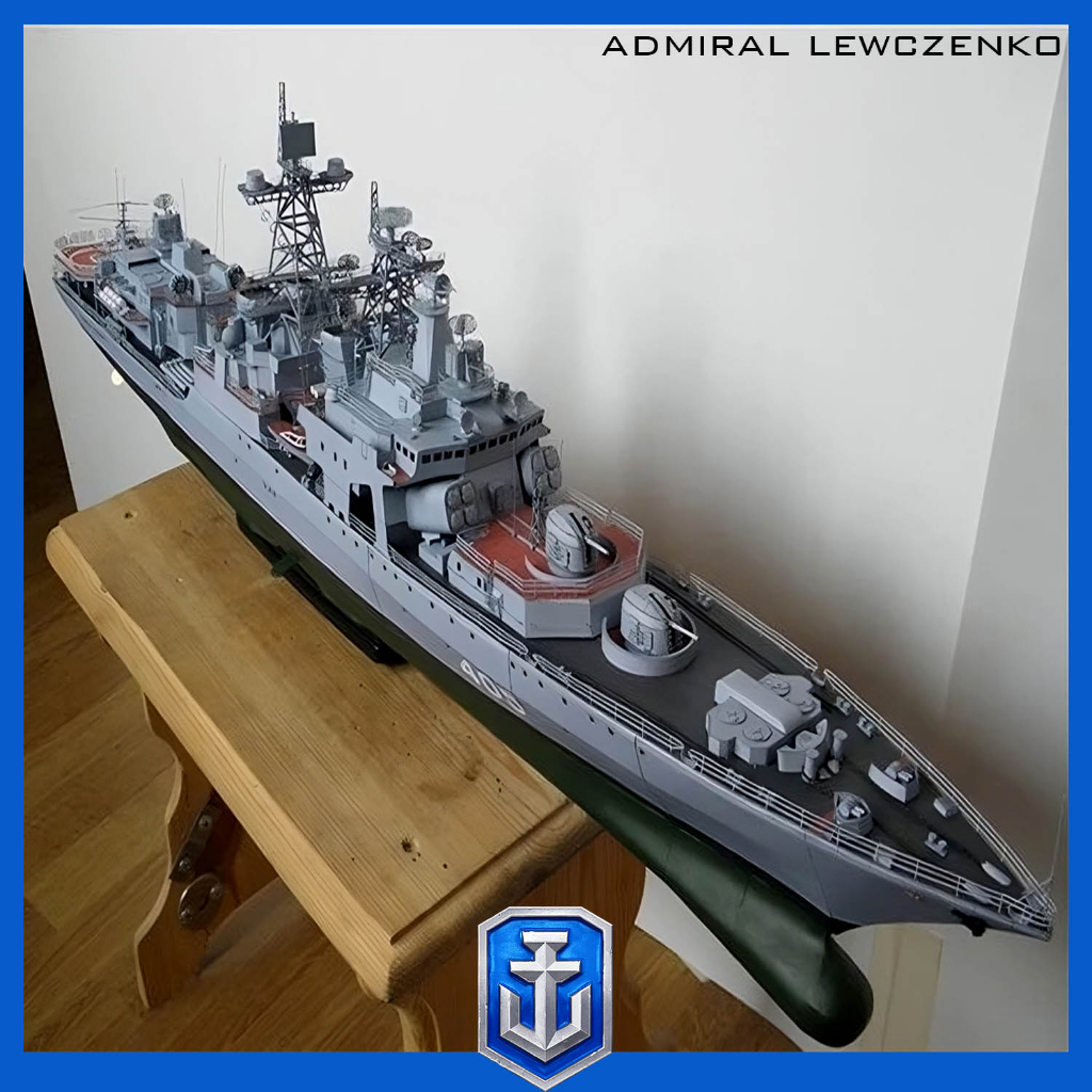紙船模型海軍上將 LEWCZENKO 驅逐艦