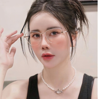 假近視眼鏡新款貓眼超薄金屬近視眼鏡框80001朱莉眼鏡